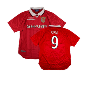 Manchester United 1999-00 European Home Shirt (L) (Excellent) (Cole 9)_0