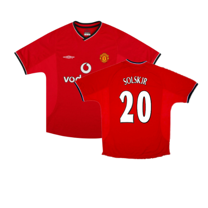 Manchester United 2000-02 Home Shirt (XL) (Excellent) (Solskjær 20)