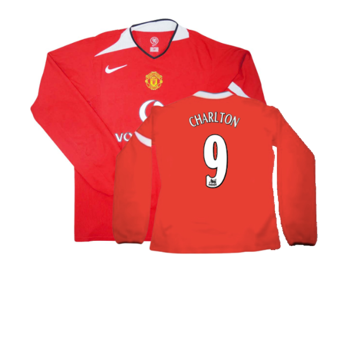 Manchester United 2004-06 Home L/S Shirt (XL) (Very Good) (CHARLTON 9)