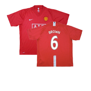 Manchester United 2007-09 Home Shirt (Very Good) (Brown 6)_0