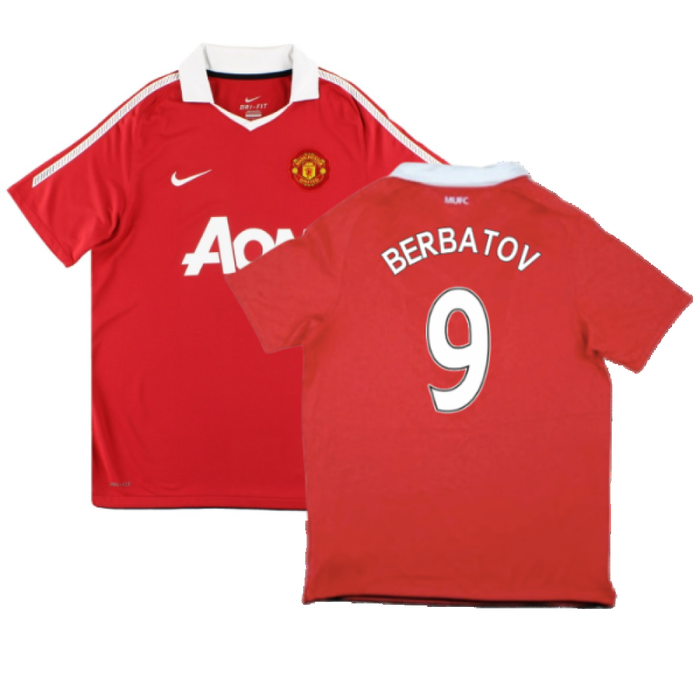 Manchester United 2010-11 Home Shirt (S) (Very Good) (Berbatov 9)