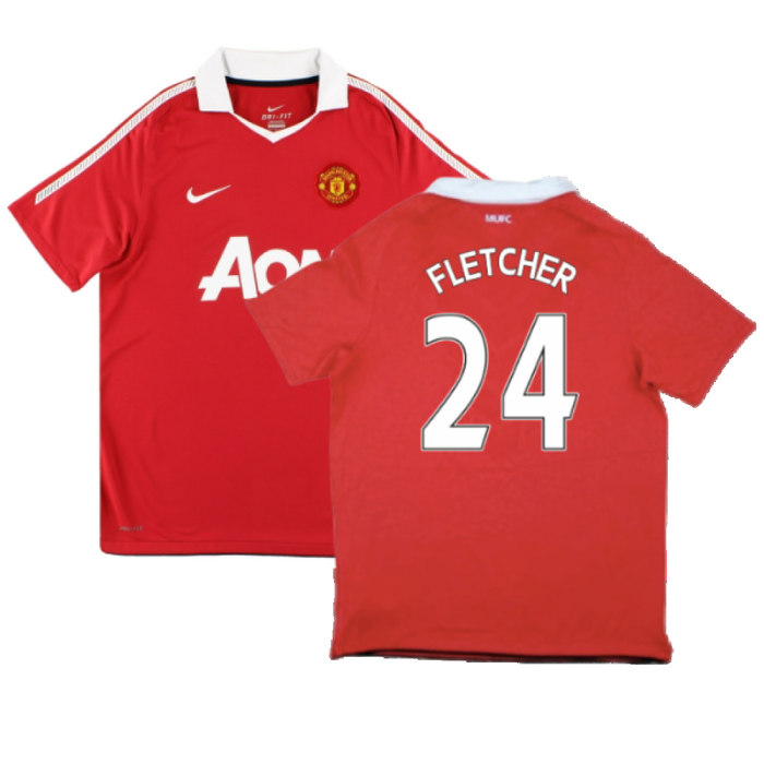 Manchester United 2010-11 Home Shirt (Very Good) (Fletcher 24)