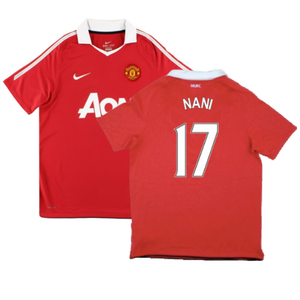 Manchester United 2010-11 Home Shirt (S) (Very Good) (Nani 17)_0