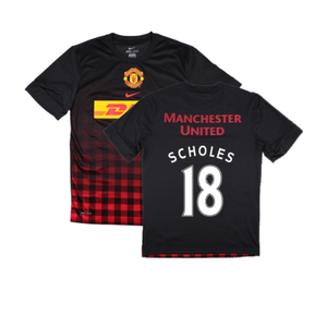 Manchester United 2010-2011 Training Shirt (M) (Scholes 18) (Excellent)_0