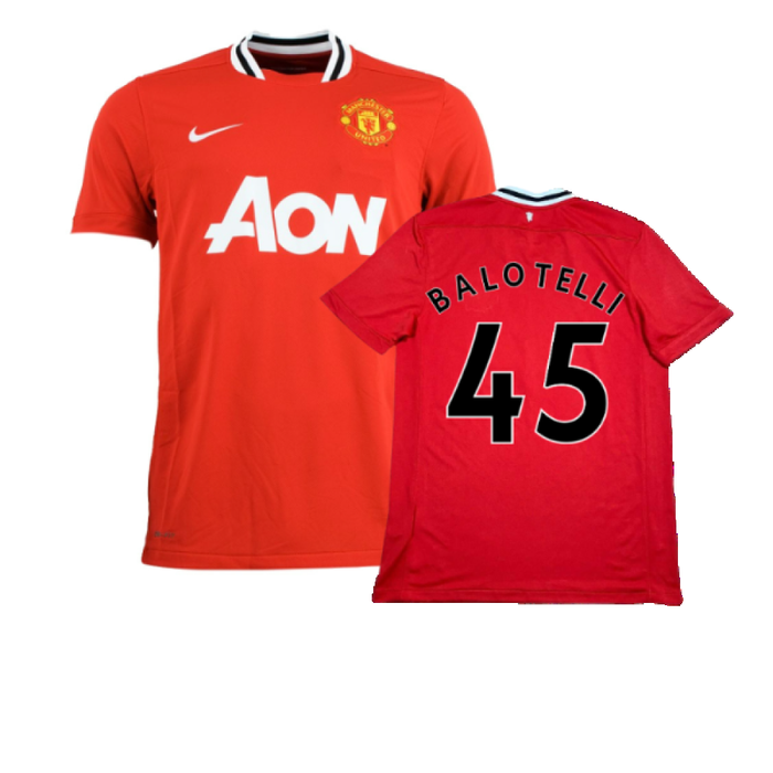 Manchester United 2011-12 Home Shirt (XL) (Balotelli 45) (Excellent)