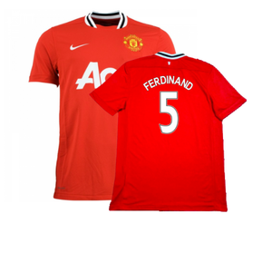 Manchester United 2011-12 Home Shirt (Excellent) (Ferdinand 5)_0