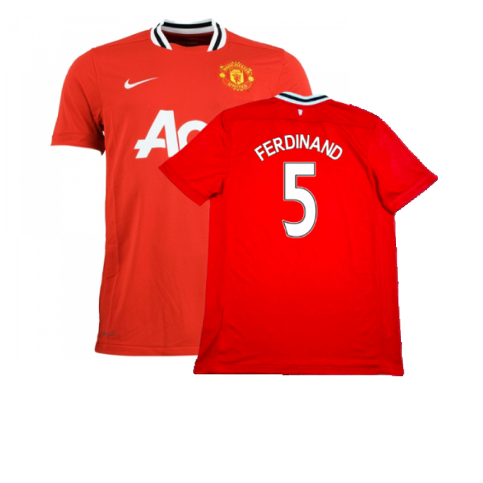 Manchester United 2011-12 Home Shirt (Very Good) (Ferdinand 5)