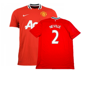 Manchester United 2011-12 Home Shirt (Excellent) (NEVILLE 2)_0