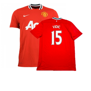 Manchester United 2011-12 Home Shirt (Excellent) (Vidic 15)_0