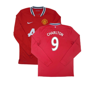 Manchester United 2011-12 Long Sleeve Home Shirt (S) (Very Good) (CHARLTON 9)_0