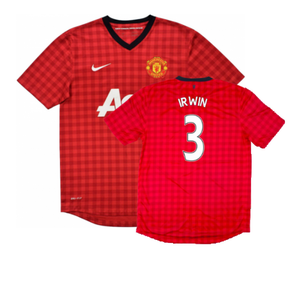 Manchester United 2012-13 Home Shirt (Good) (Irwin 3)_0