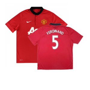 Manchester United 2013-14 Home (Excellent) (Ferdinand 5)_0