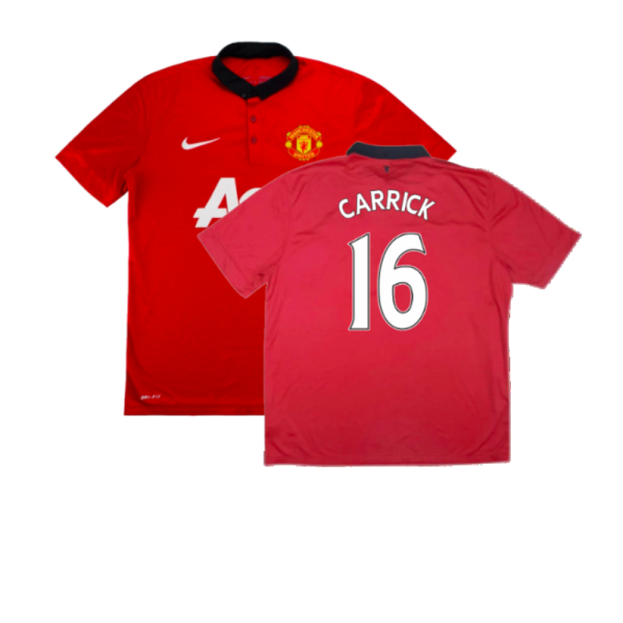 Manchester United 2013-14 Home Shirt (Good) (Carrick 16)