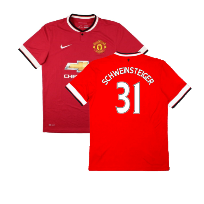 Manchester United 2014-15 Home Shirt (Mint) (Schweinsteiger 31)