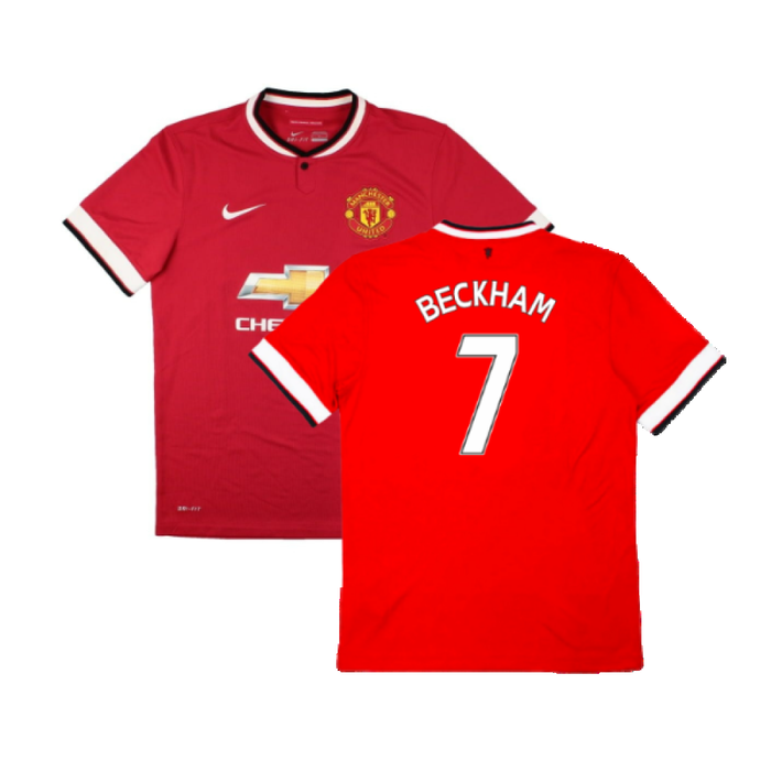 Manchester United 2014-15 Home Shirt (Very Good) (Beckham 7)