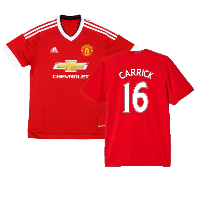 Manchester United 2015-16 Home Shirt (M) (Carrick 16) (Fair)_0