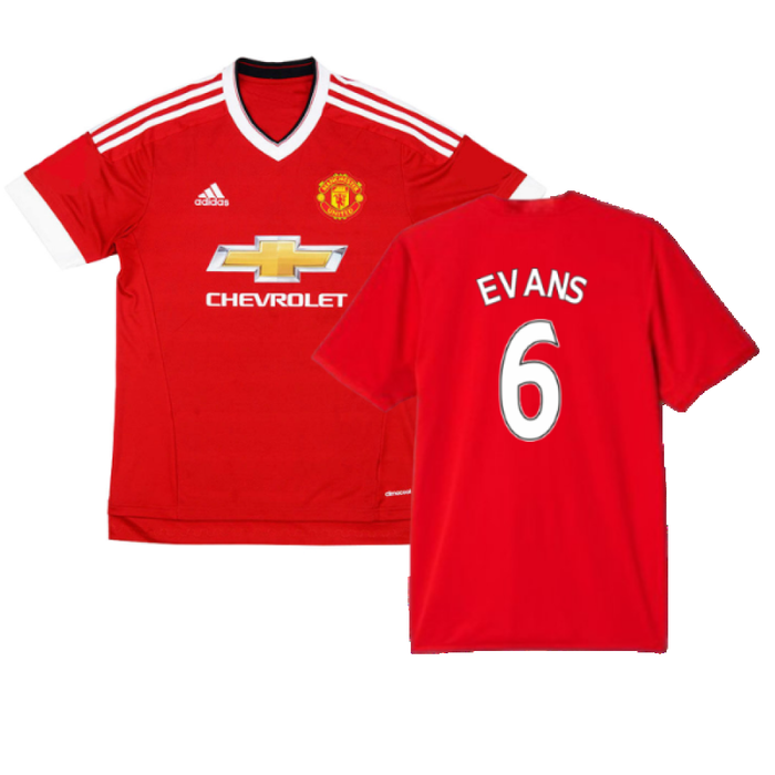 Manchester United 2015-16 Home Shirt (Excellent) (Evans 6)