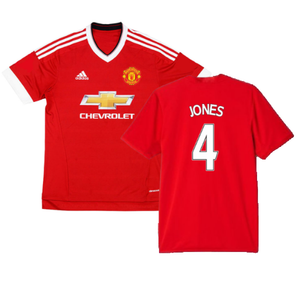 Manchester United 2015-16 Home Shirt (Excellent) (Jones 4)_0