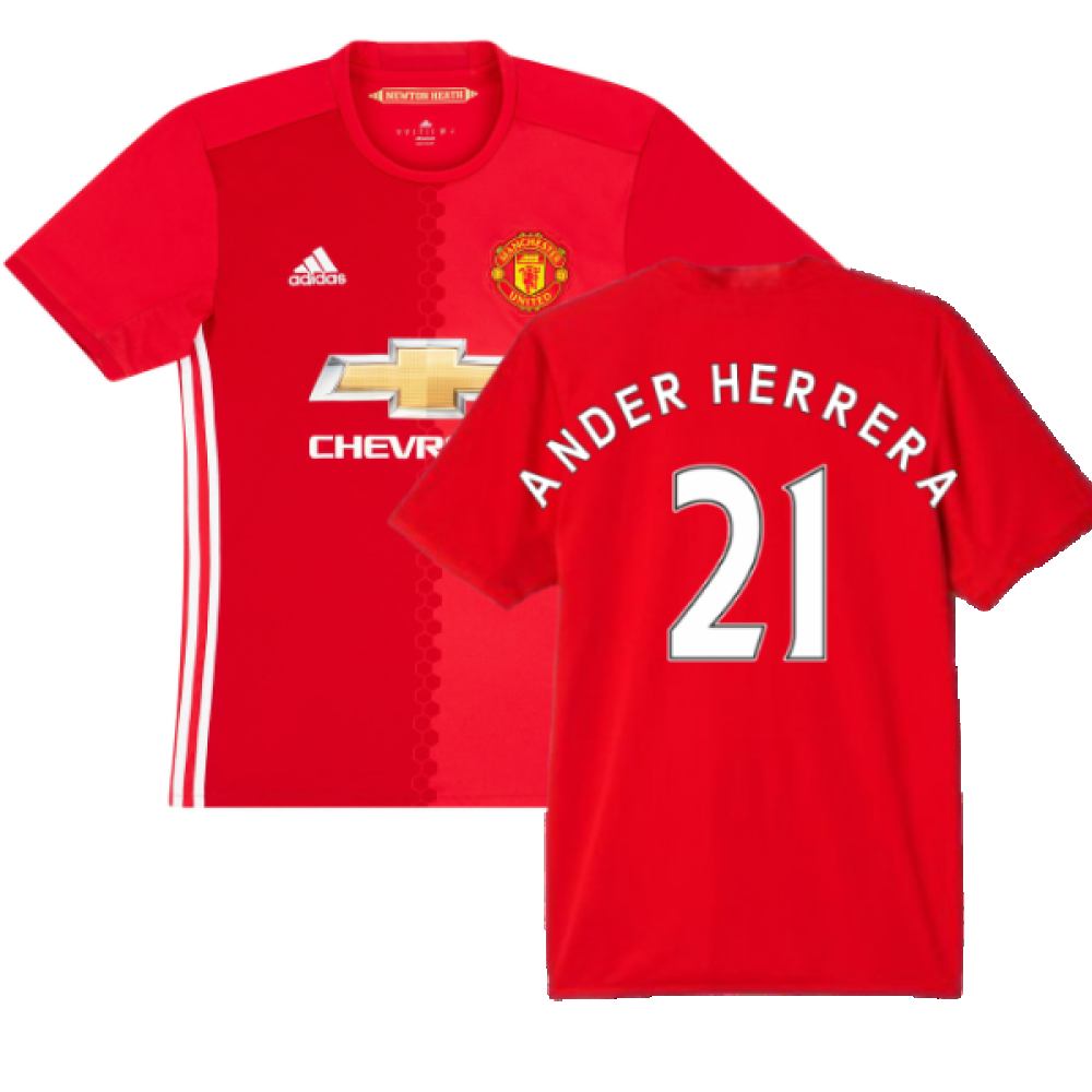 Manchester United 2016 17 Home Shirt L Ander Herrera 21 Good