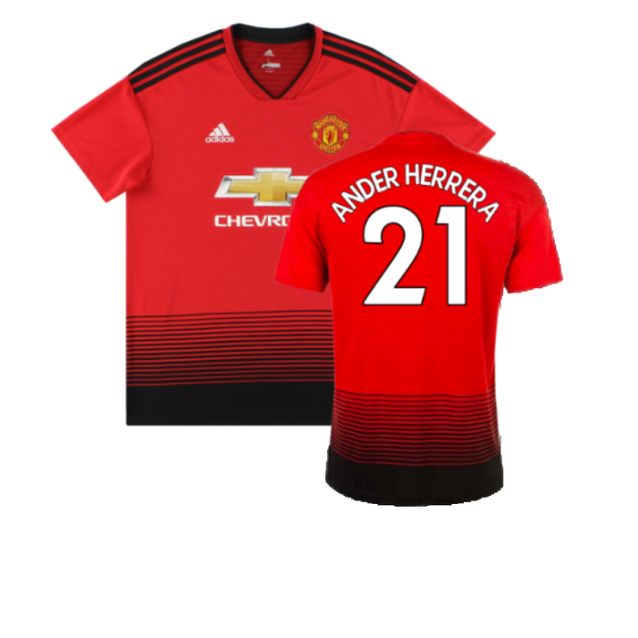 Manchester United 2018-19 Home Shirt (L) (Very Good) (Ander Herrera 21)