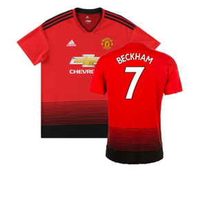 Manchester United 2018-19 Home Shirt (Very Good) (Beckham 7)_0