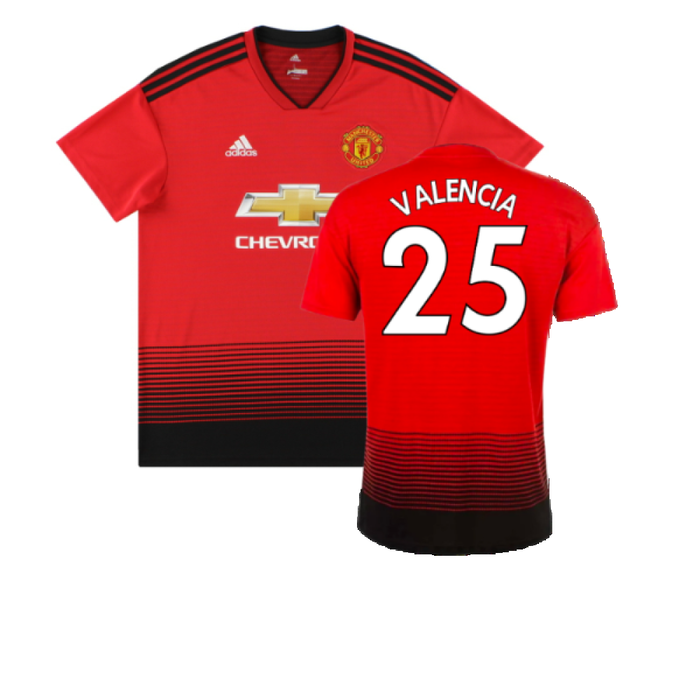 Manchester United 2018-19 Home Shirt (2XL) (Very Good) (Valencia 25)