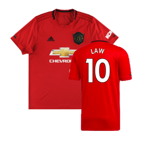 Manchester United 2019-20 Home Shirt (XL) (Very Good) (Law 10)_0