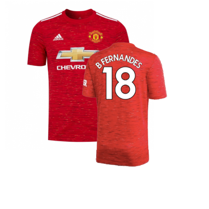 Manchester United 2020-21 Home Shirt (Mint) (B FERNANDES 18)