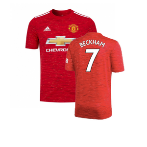 Manchester United 2020-21 Home Shirt (L) (Excellent) (BECKHAM 7)_0