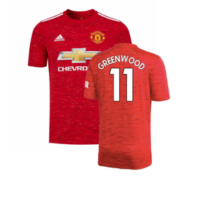 Manchester United 2020-21 Home Shirt (Excellent) (GREENWOOD 11)_0