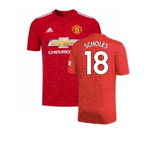 Manchester United 2020-21 Home Shirt (L) (Excellent) (SCHOLES 18)_0