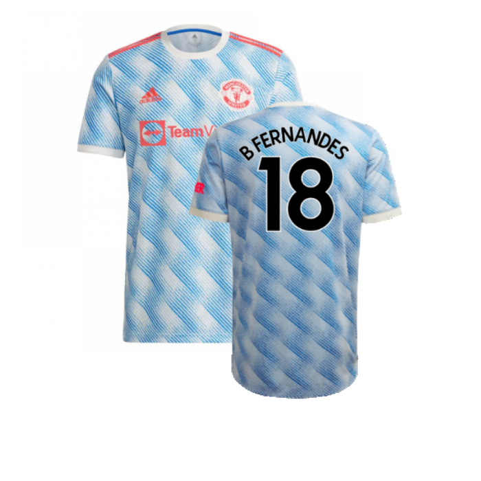 Manchester United 2021-22 Away Shirt (XL) (Mint) (B FERNANDES 18)