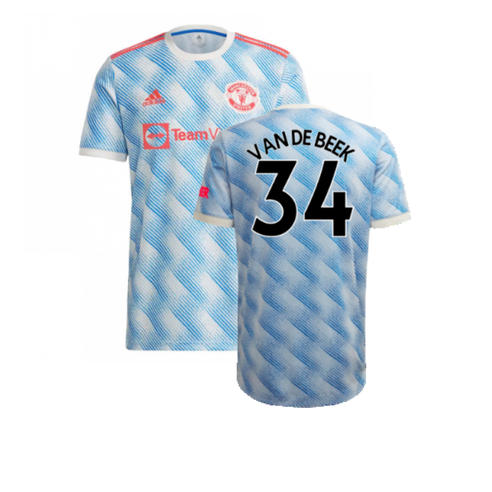Manchester United 2021-22 Away Shirt (XL) (Mint) (VAN DE BEEK 34)_0