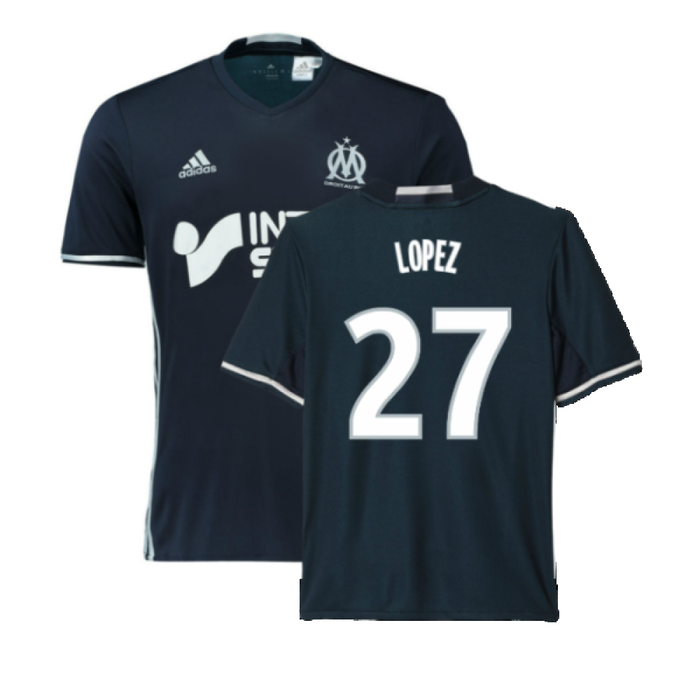 Marseille 2016-17 Away Shirt (S) (Very Good) (Lopez 27)