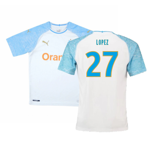 Marseille 2018-19 Home Shirt (XS) (Very Good) (Lopez 27)_0