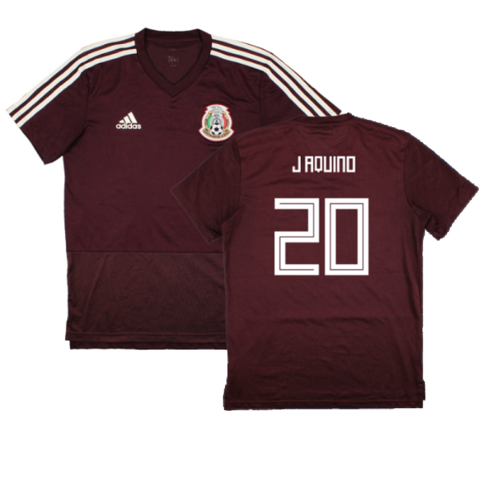 Mexico 2018-19 Adidas Training Shirt (S) (J Aquino 20) (Excellent)