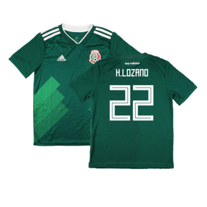 Mexico 2018-19 Home Shirt (Mint) (H.Lozano 22)_0