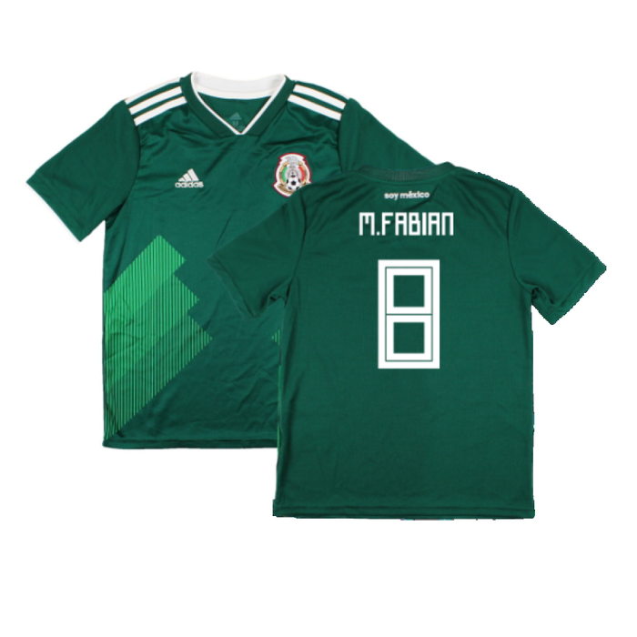 Mexico 2018 19 Home Shirt Mint M.Fabian 8 Classic Football Kit