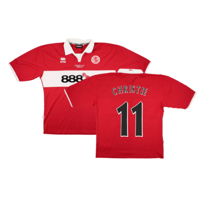 Middlesbrough 2004-05 Home Shirt With Cup Winners Embroidery (L) (Christie 11) (Very Good)