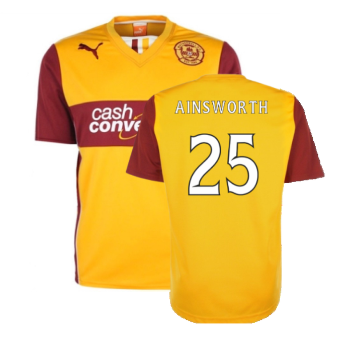 Motherwell 2013-14 Home Shirt (M) (Mint) (Ainsworth 25)