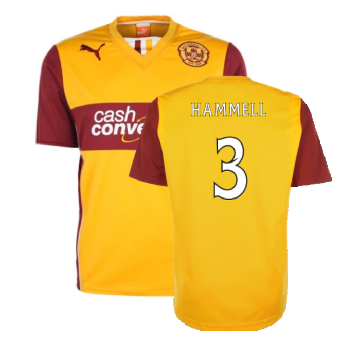 Motherwell 2013-14 Home Shirt (M) (Mint) (Hammell 3)