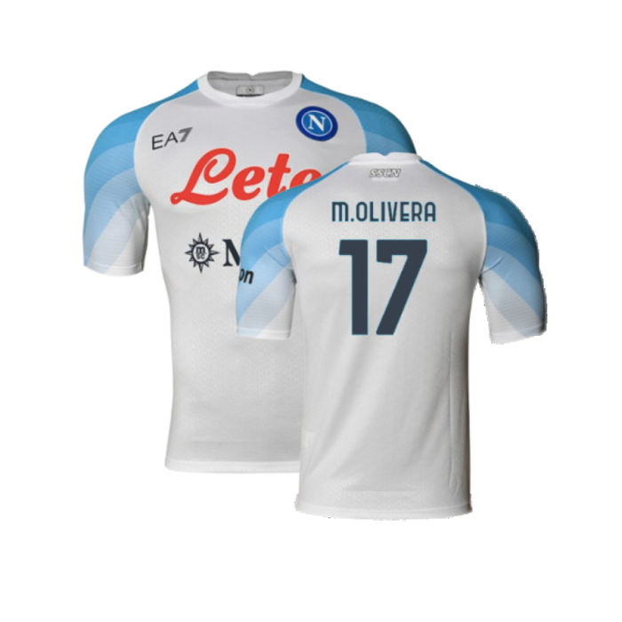 Napoli 2022-2023 Away Player Issue Shirt (XL) (Very Good) (M.Olivera 17)