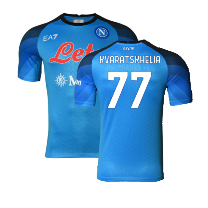 Napoli 2022-23 Player Issue Home Shirt (XL) (Excellent) (Kvaratskhelia 77)