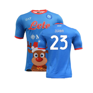 Napoli 2022-23 Special Edition Christmas Shirt (S) (Excellent) (Zerbin 23)_0