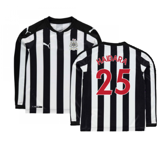 Newcastle United 2017-18 Long Sleeve Home Shirt (Sponserless) (L) (Haidara 25) (Very Good)