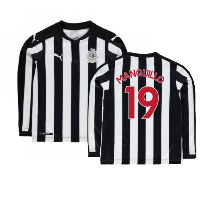 Newcastle United 2017-18 Long Sleeve Home Shirt (Sponserless) (L) (Manquillo 19) (Very Good)