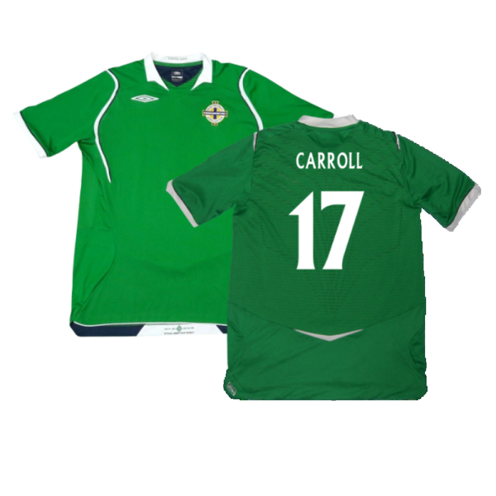 Northern Ireland 2008-09 Home Shirt (XL) (Good) (Carroll 17)