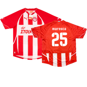 Olympiakos 2010-11 Home Shirt (M) (Good) (Maresca 25)_0