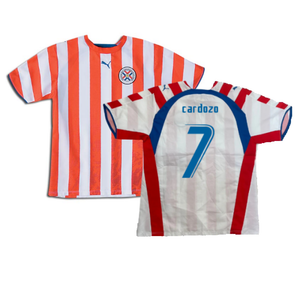 Paraguay 2006-07 Home Shirt (L) (Excellent) (CARDOZO 7)_0