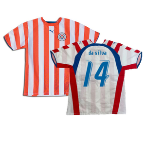 Paraguay 2006-07 Home Shirt (L) (Excellent) (DA SILVA 14)_0